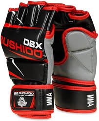 Rękawice MMA DBX Bushido Czarno-Czerwone