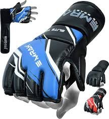 Rękawice MMA EMRAH Matte Pro Grip - Niebieskie