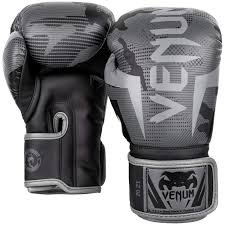 Rękawice Bokserskie Venum Elite - Czarny Kamuflaż 16oz